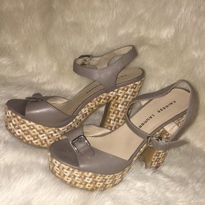 Chinese Laundry Bamboo Block Heels